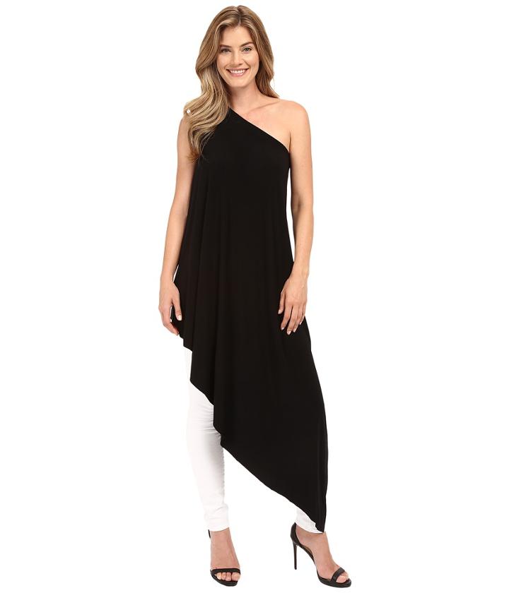Kamalikulture By Norma Kamali - One Shoulder Diagonal Tunic Top