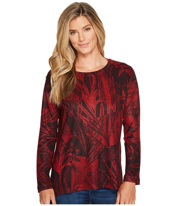 Nally &amp; Millie - Crimson Print Long Sleeve Top