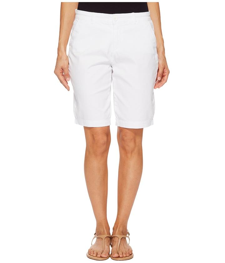 Nydj Petite - Petite Bermuda Shorts In Optic White