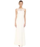 Marchesa Notte - Sleeveless Embroidered Crepe Gown