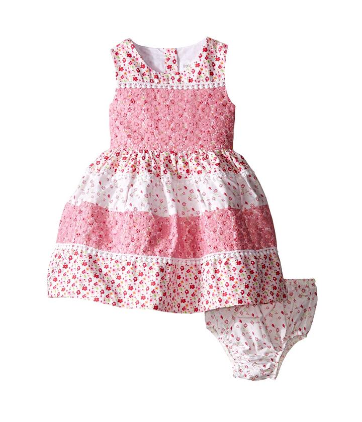 Us Angels - Cotton Poplin Lace Sleeveless Sundress W/ Full Skirt