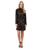 Adrianna Papell - Lined Art Deco Lace Shift Dress