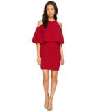Adrianna Papell - Petite Textrd Crepe Cold Shoulder Sheath Dress