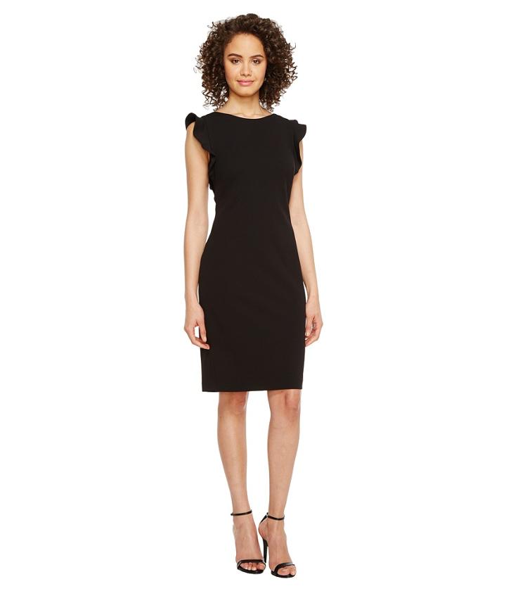 Calvin Klein - Ruffle Sleeve Sheath Dress