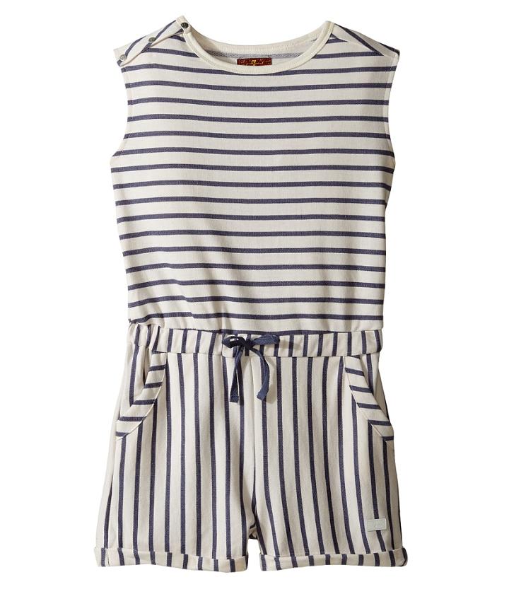 7 For All Mankind Kids - Romper In Night Stripe