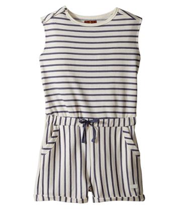 7 For All Mankind Kids - Romper In Night Stripe