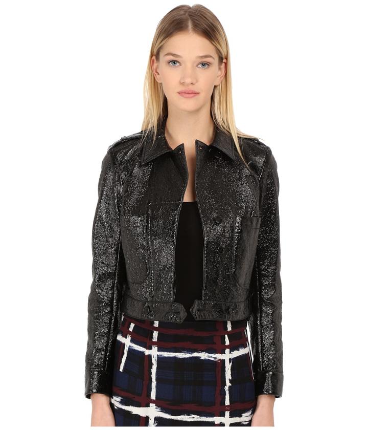 Marc By Marc Jacobs - Coated Crinkle Pleather Mini Military Jacket