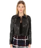 Marc By Marc Jacobs - Coated Crinkle Pleather Mini Military Jacket
