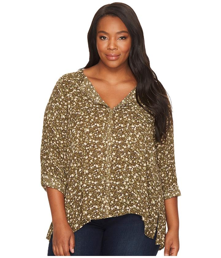 B Collection By Bobeau Curvy - Plus Size Pleat Back Blouse