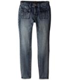 7 For All Mankind Kids - The Skinny Braided Four-pocket Jeans In True Heritage Blue