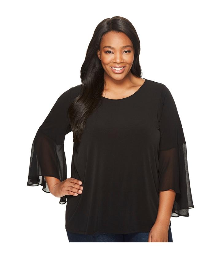 Calvin Klein Plus - Plus Size Ruffle Flare Sleeve Top