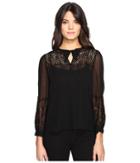 Rebecca Taylor - Chiffon Top With Lace