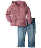 7 For All Mankind Kids - Two-piece Hooded Henley And Jeans Set