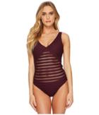 Lauren Ralph Lauren - Ottoman Mesh Mitered Tank One-piece