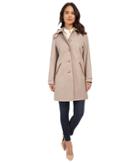 Lauren By Ralph Lauren - Hooded Balmacaan With Faux Leather Piping