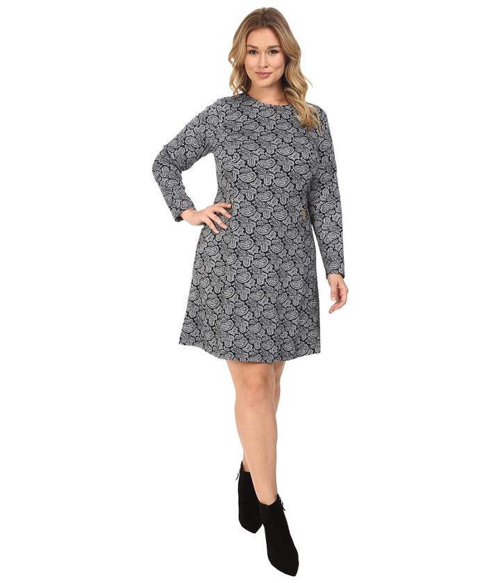 Michael Michael Kors - Plus Size Woodbrook Zip Seam Flare Dress