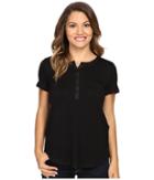 Nydj Petite - Petite Key Item S/s Pleat Back Henley