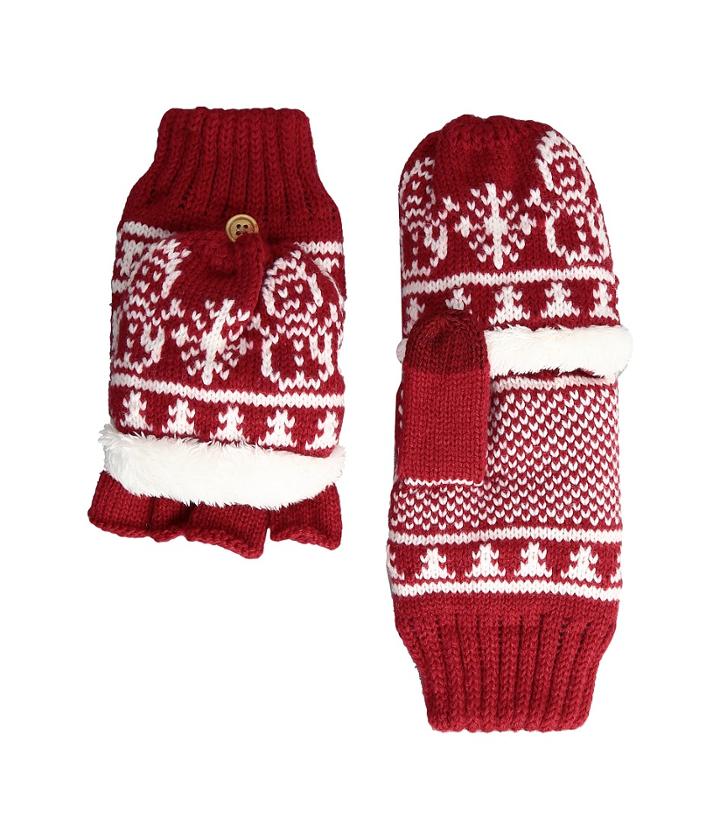 San Diego Hat Company - Kng3476 Snowflake Pop Over Gloves