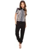 Just Cavalli - Blocked Jumpsuit With Printed Top