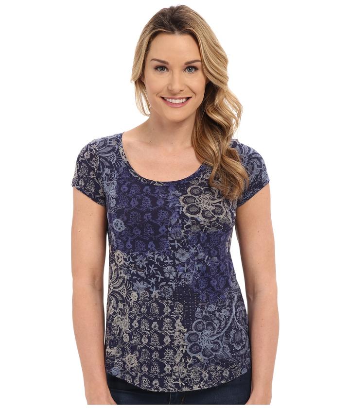 Lucky Brand - Printed Patchwork Tee