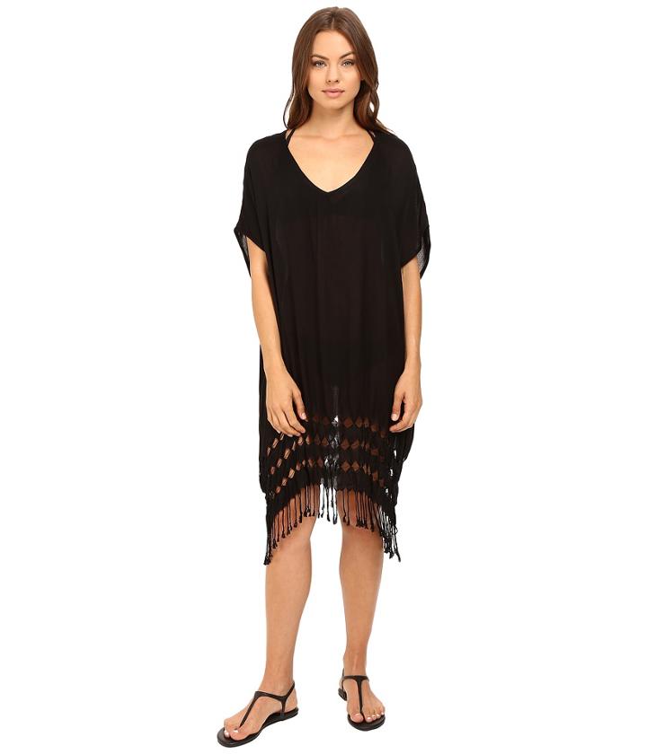 Bleu Rod Beattie - Feeling Knotty Knot Fringe Caftan Cover-up