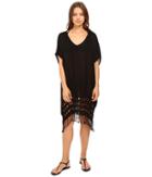 Bleu Rod Beattie - Feeling Knotty Knot Fringe Caftan Cover-up