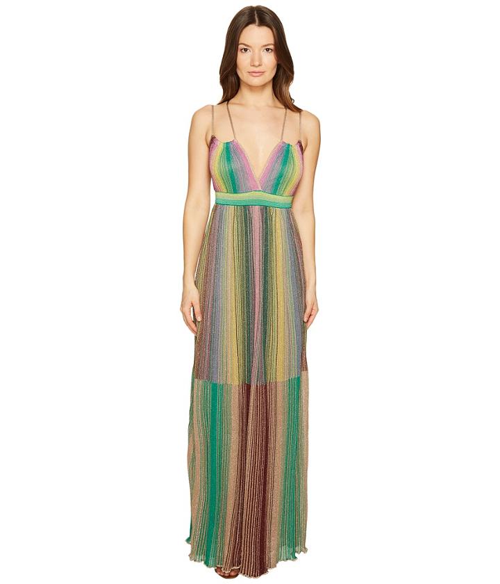 M Missoni - Multicolor Plisse Maxi Dress