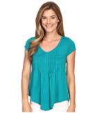 Mod-o-doc - Supreme Jersey Tux Pleat Short Sleeve V-neck Tee