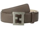 Fendi Kids - Leather Belt W/ Logo Buckle