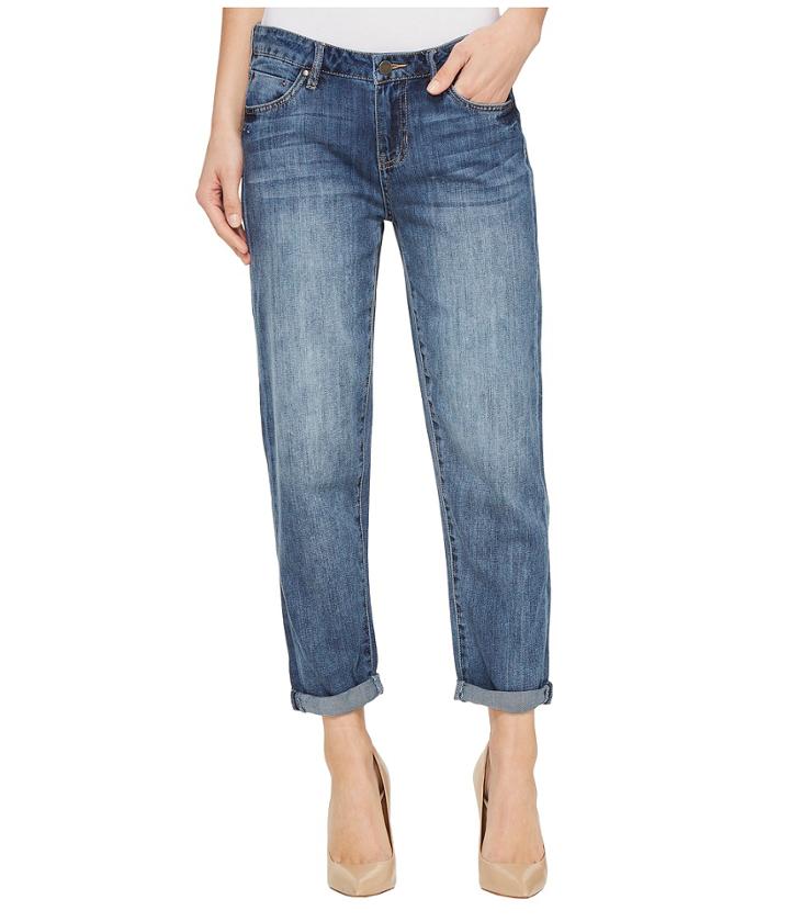 Liverpool - Cameron Cropped Boyfriend Soft Rigid Denim In Belleview Vintage Medium