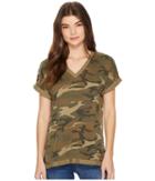Alternative - Burnout French Terry Co-ed Deep V Tee