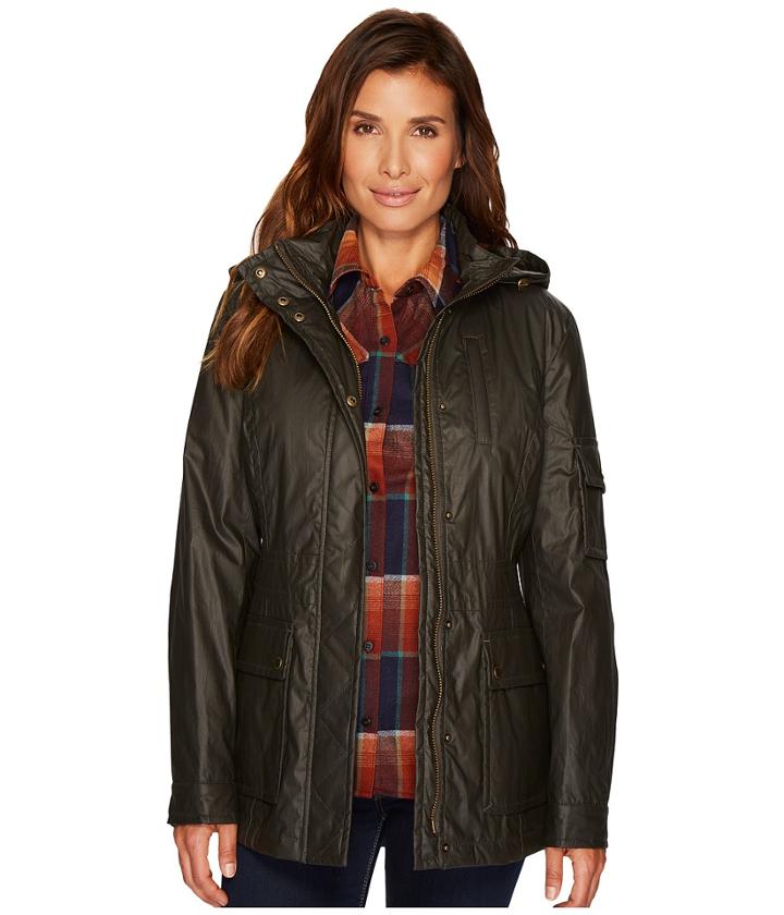 Pendleton - Waxed Cotton Hooded Zip Front Jacket