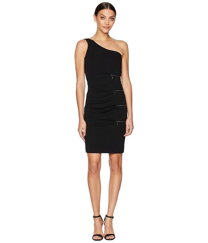 Nicole Miller - One Shoulder Dress With Zip