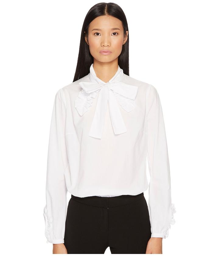 Francesco Scognamiglio - Bow Front Long Sleeve Woven Top