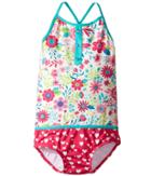 Hatley Kids - Wallpaper Flowers Color Block Swimsuit