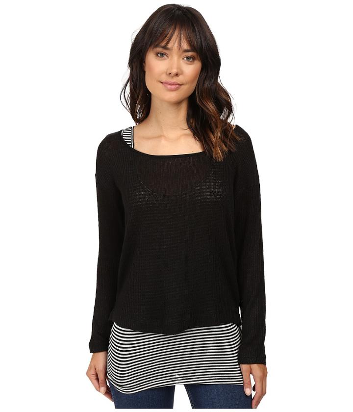 Splendid - Bardane Drapey Lux Double Layer Top