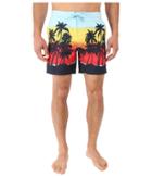 Original Penguin - Sunset Beach Printed Fixed Volley Swim Shorts