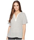 Lucky Brand - Stripe Drop Needle Cut Out Top
