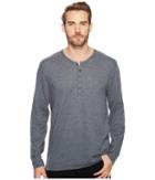 John Varvatos Star U.s.a. - Long Sleeve Henley W/ Coverstitch Detail K3459t4b