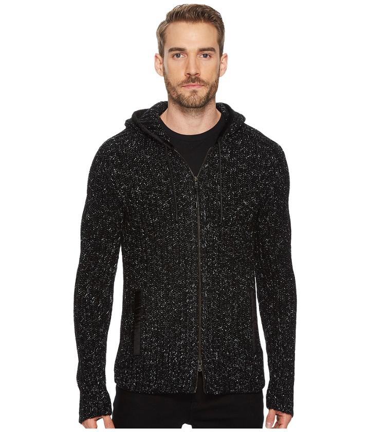 John Varvatos Star U.s.a. - Fisherman Ribbed Sweater Hoodie