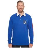 Nautica Big &amp; Tall - Big Tall Long Sleeve Logo Rugby Polo