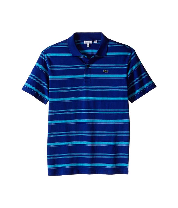 Lacoste Kids - Short Sleeve Striped Jersey Polo