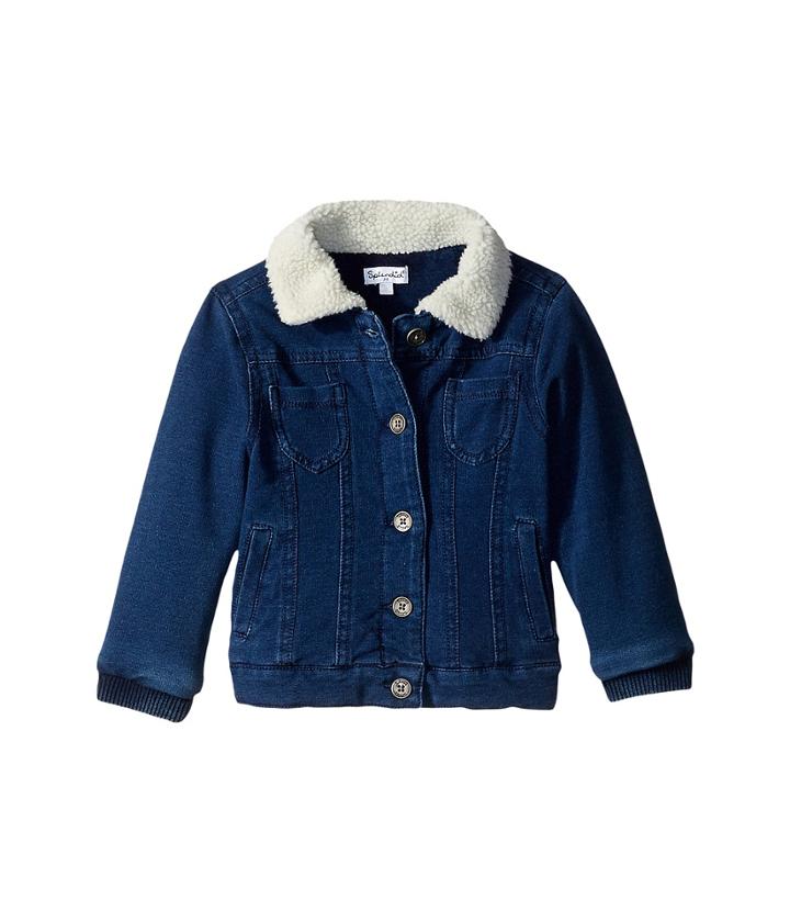 Splendid Littles - Baby French Terry Indigo Jacket With Sherpa Collar