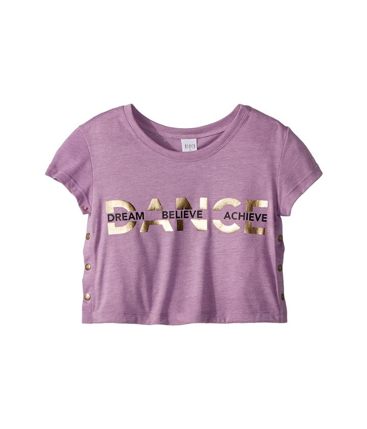 Bloch Kids - Snap Side Crop T-shirt