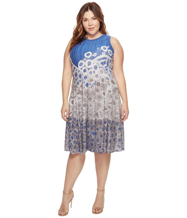 Nic+zoe - Plus Size Rain Drops Twirl Dress