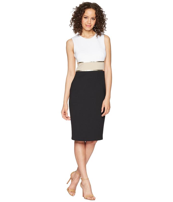 Calvin Klein - Color Block Sheath Dress Cd8m14kt