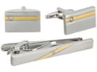 Stacy Adams - Set Silver With Gold Strip And Diamond
