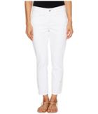 Nydj Petite - Petite Alina Ankle With Eyelet Embroidery In Optic White