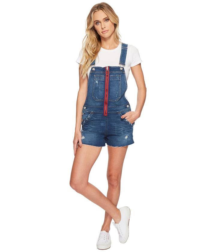 Hudson - Joey Exposed Zip Denim Shortall In War Paint