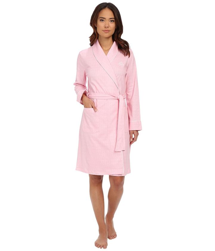 Lauren By Ralph Lauren - Interlock Short Shawl Collar Robe